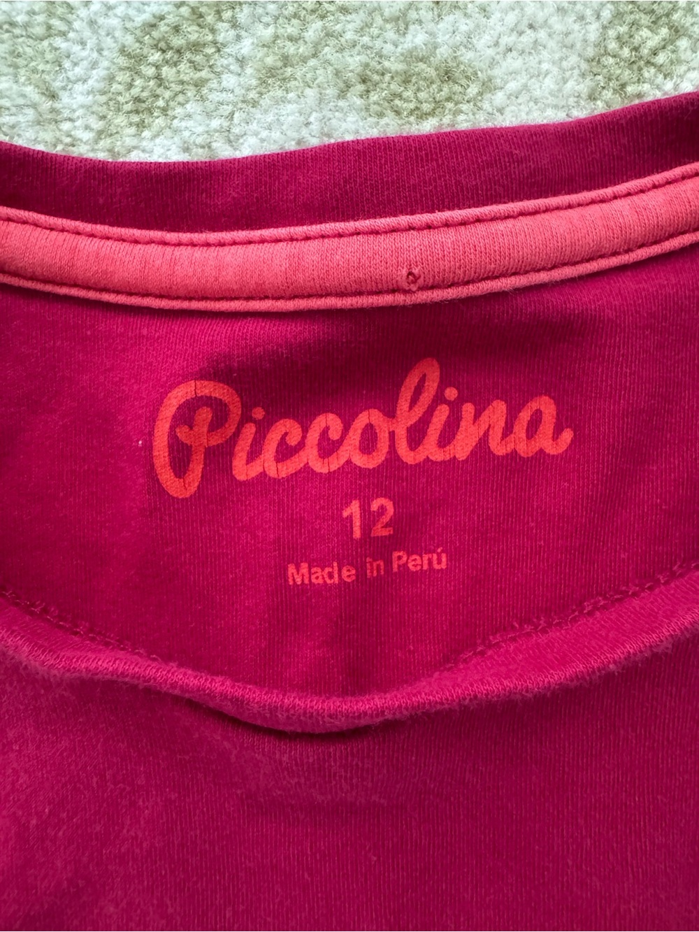 Piccolina Tee Helen Keller Red Size 12 - Picture 3 of 5